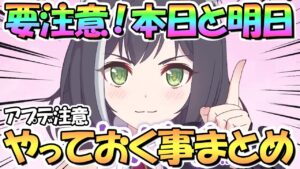 【プリコネR】要注意！本日と明日にやっておきたい事まとめ！解説してたらガッツリ反面教師になってしまった…普段と少し違う点あり【アプデ】