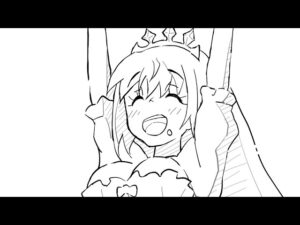 マンガ肉を食べるペコリーヌを描いてみたVol2【プリンセスコネクト】【模写】