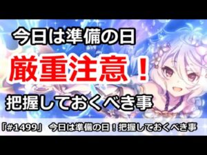 【プリコネ】今日は準備の日なので注意！把握しておくべき事まとめ【プリンセスコネクト！】