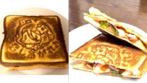 【プリコネR】覇瞳皇帝がコッコロホットサンドメーカー使ってキャルパンを焼いて食べてみました【ピザパン】