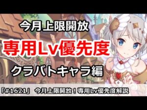 【プリコネ】今月は上限開放！専用Lv優先度解説 クラバトキャラ編【プリンセスコネクト！】