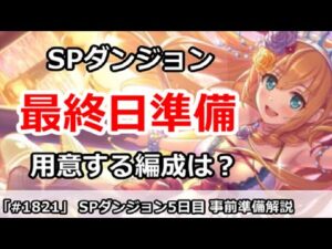 【プリコネ】SPダンジョン5日目準備！ 用意する編成を事前解説 (音声修正版)【プリンセスコネクト！】