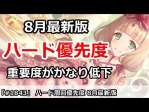 【プリコネ】ハード優先度 8月最新版 ハード2倍の重要度がかなり低下！【プリンセスコネクト！】