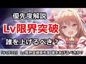 【プリコネ】Lv限界突破優先度解説 誰を上げるべきか！？【プリンセスコネクト！】