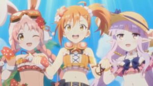 公式アニメがローアングルで攻めすぎな水着リトリリ【プリコネR】