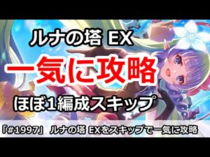 【プリコネ】ルナの塔EXを全部まとめてスキップ攻略！ほぼ1編成で楽勝クリア！【プリンセスコネクト！】