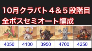 【プリコネR】2022年10月クラバト４&５段階目全ボスセミオート編成。【ワイバーン】【ライライ】【オークチーフ】【トライロッカー】【レサトパルト】【クランバトル】【プリンセスコネクト】