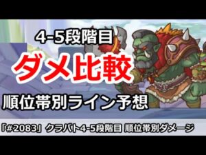 【プリコネ】11月クラバト 4-5段階目 順位帯別ダメージライン比較予想【プリンセスコネクト！】