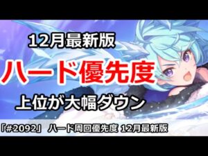 【プリコネ】ハード周回優先度 12月最新版 上位が大幅ダウン！【プリンセスコネクト！】