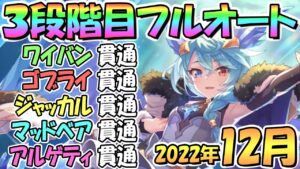 【プリコネR】３段階目フルオート貫通編成と凸ルート色々紹介！サポ借りなし＆ＥＸ装備なし！２０２２年１２月クラバト【アルゲティ】【マッドベア】【ジャッカルシーフ】【ゴブリンライダー】【ワイバーン】