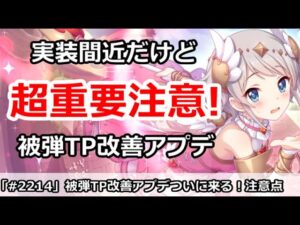 【プリコネ】被弾TP改善アプデついに来る！気をつけなければいけない重要注意点【プリンセスコネクト！】