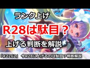 【プリコネ】現在R28にランクを上げるのは駄目なのか？上げる判断を解説【プリンセスコネクト！】