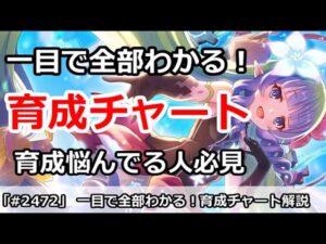 【プリコネ】一目で全部わかる！育成チャート解説 育成に悩んでる人必見！【プリンセスコネクト！】