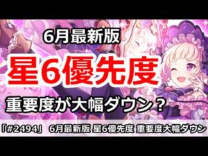 【プリコネ】星6優先度 6月最新版！重要度が全体的に大幅ダウン？【プリンセスコネクト！】