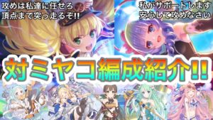 【プリコネR】対ミヤコ防衛攻略編成紹介!!アリーナ登頂したいならこの動画!!