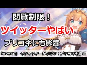 【プリコネ】今ツイッターが閲覧制限でやばい！プリコネにもかなり影響が・・・【プリンセスコネクト！】
