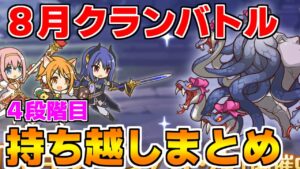 【プリコネR】8月クランバトル 持ち越し編成まとめ(4段階目)【ワイバーン】【ワイルドグリフォン】【オークチーフ】【ティタノタートル】【メデューサ】