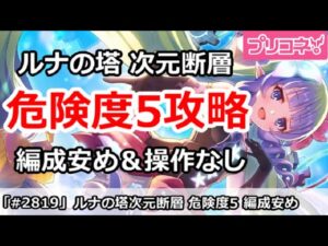 【プリコネ】ルナの塔 次元断層 (11月) 危険度5攻略！安め編成＆操作なし　【プリンセスコネクト！】