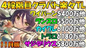 【プリコネR】４段階目クランバトル楽々TL編成紹介2023年11月版【ワイバーン】【ランドスロース】【スカイワルューレ】【トライロッカー】【サジタリウス】【セミオート】