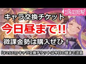 【プリコネ】キャラ交換チケットは今日の昼まで！微課金勢はぜひ買って欲しい！【プリンセスコネクト！】